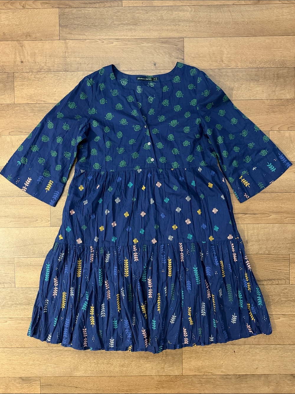 Gudrun Sjödén Size Medium Dress Abstract Print Art Lagenlook Copenhagen Cozy M
